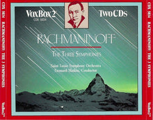 Charger l&#39;image dans la galerie, Rachmaninoff*, Saint Louis Symphony Orchestra, Leonard Slatkin : Rachmaninoff: The Three Symphonies (2xCD)
