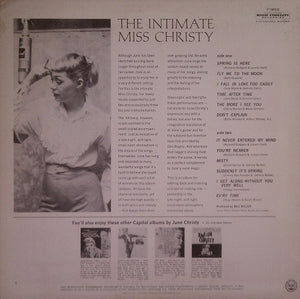 June Christy : The Intimate Miss Christy (LP, Album, Mono, Scr)