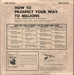 Paul J. Meyer : How To Prospect Your Way To Millions (2xLP)