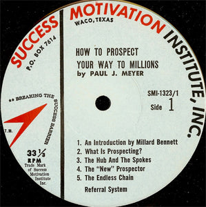 Paul J. Meyer : How To Prospect Your Way To Millions (2xLP)