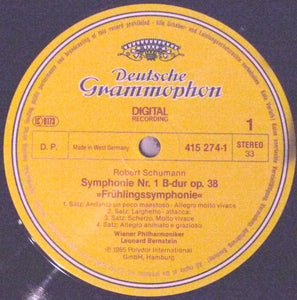 Schumann*, Wiener Philharmoniker, Leonard Bernstein : Symphonien No. 1 »Frühlingssymphonie = Spring = Le Printemps« • No. 4 (LP, Album, Dig)