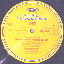 Charger l&#39;image dans la galerie, Schumann*, Wiener Philharmoniker, Leonard Bernstein : Symphonien No. 1 »Frühlingssymphonie = Spring = Le Printemps« • No. 4 (LP, Album, Dig)
