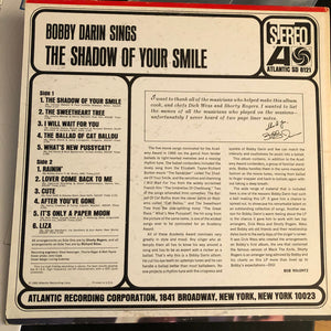 Bobby Darin : Bobby Darin Sings The Shadow Of Your Smile (LP, Album)