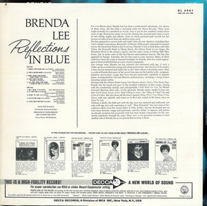 Brenda Lee : Reflections In Blue (LP, Album, Mono)