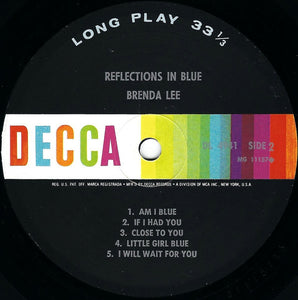 Brenda Lee : Reflections In Blue (LP, Album, Mono)
