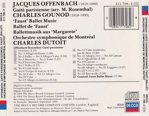 Offenbach*, Gounod*, Orchestre Symphonique De Montréal, Charles Dutoit : Gaîté Parisienne / Faust Ballet Music (CD, Album)