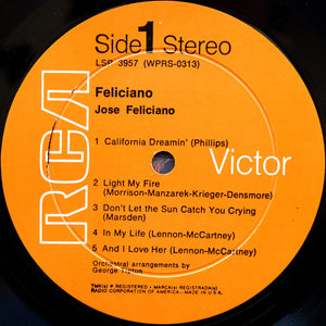 José Feliciano : Feliciano! (LP, Album, RP, Ind)