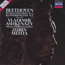 Load image into Gallery viewer, Beethoven* - Vladimir Ashkenazy, Wiener Philharmoniker, Zubin Mehta : Piano Concerto No.1 / 6 Bagatelles (CD, Album)
