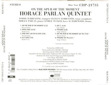 Load image into Gallery viewer, Horace Parlan : On The Spur Of The Moment (CD, Album, Ltd, RE)
