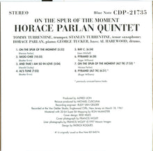Load image into Gallery viewer, Horace Parlan : On The Spur Of The Moment (CD, Album, Ltd, RE)
