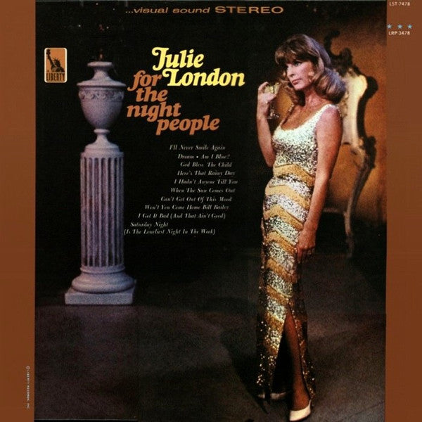 Julie London : For The Night People (LP, Album, RP)