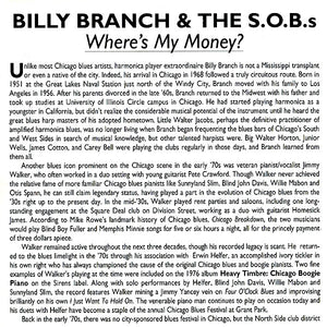 Billy Branch & The Sons Of Blues* : Where's My Money? (CD, Album, RE)