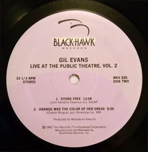 Gil Evans : Live At The Public Theater Vol. 2 (New York 1980) (LP, Album, RE)