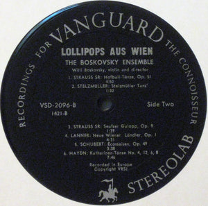 The Boskovsky Ensemble : Lollipops Aus Wien (LP)
