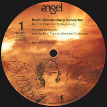 Charger l&#39;image dans la galerie, Bach* / Yehudi Menuhin Conducting The Bath Festival Chamber Orchestra* : The Complete Brandenburg Concertos (2xLP, RE)
