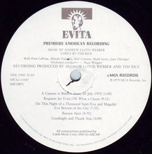 Load image into Gallery viewer, Andrew Lloyd Webber And Tim Rice : Evita: Premiere American Recording (2xLP, Album, Pin)
