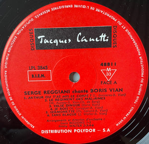 Serge Reggiani : Chante Boris Vian (LP, Album, Mono, Gat)