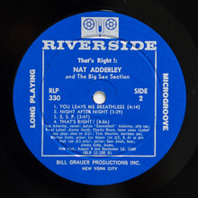Load image into Gallery viewer, Nat Adderley And The Big Sax Section : That's Right! (LP, Album, Mono)
