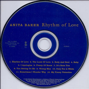 Anita Baker : Rhythm Of Love (CD, Album, Club)