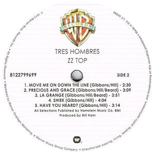 ZZ Top : Tres Hombres (LP, Album, RE, Gat)