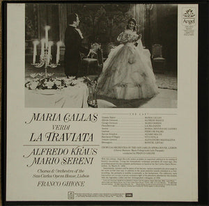 Giuseppe Verdi, Maria Callas, Alfredo Kraus, Mario Sereni, Franco Ghione, Orquestra Sinfónica Do Teatro Nacional De São Carlos, Lisboa : La Traviata (2xLP, Mono, RM + Box)