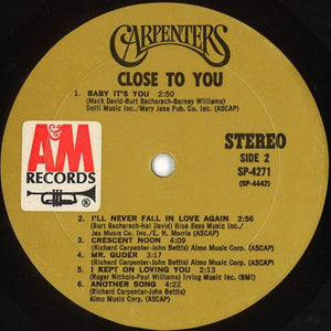 Carpenters : Close To You (LP, Album, Mon)