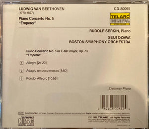 Beethoven*, Rudolf Serkin, Seiji Ozawa, Boston Symphony Orchestra : Piano Concerto No. 5 "Emperor" (CD, Album, RE, Dig)