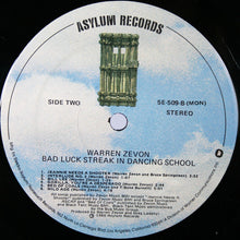 Laden Sie das Bild in den Galerie-Viewer, Warren Zevon : Bad Luck Streak In Dancing School (LP, Album, MON)
