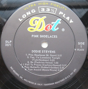 Dodie Stevens : Pink Shoelaces (LP, Album, Mono)