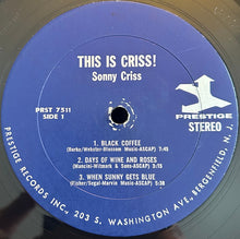 Load image into Gallery viewer, Sonny Criss : This Is Criss! (LP, Album)

