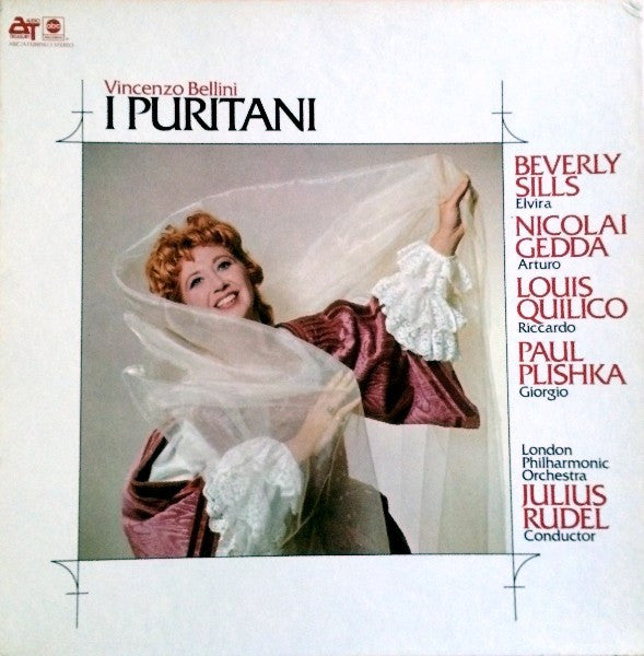 Vincenzo Bellini - Beverly Sills, Nicolai Gedda, Louis Quilico, London Philharmonic Orchestra, Julius Rudel : I Puritani (3xLP + Box)