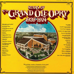 Various : Stars Of The Grand Ole Opry 1926-1974 (2xLP, Comp, RE, Bla)