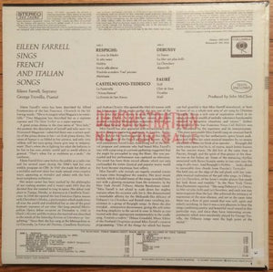 Eileen Farrell / Debussy* / Fauré* / Respighi* / Castelnuovo-Tedesco* / George Trovillo : Eileen Farrell Sings French And Italian Songs (LP)