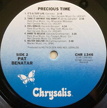 Laden Sie das Bild in den Galerie-Viewer, Pat Benatar : Precious Time (LP, Album, Pit)
