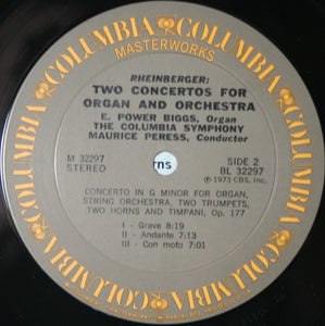 E. Power Biggs, Rheinberger* : Two Concertos For Organ & Orchestra (LP, Album)