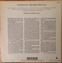 Laden Sie das Bild in den Galerie-Viewer, Gyorgy Sandor* : Schumann-Brahms Recital (LP)
