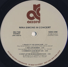 Charger l'image dans la galerie, Nina Simone : Nina Simone In Concert (LP, Album, RE)
