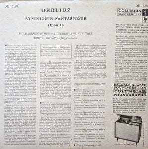 Berlioz*, Philharmonic-Symphony Orchestra Of New York, Dimitri Mitropoulos : Symphonie Fantastique Op. 14 (LP)