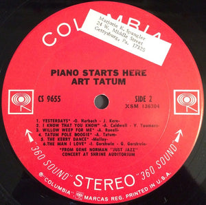 Art Tatum : Piano Starts Here (LP, Comp)