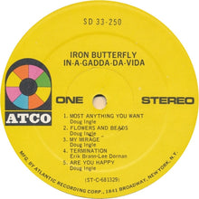 Laden Sie das Bild in den Galerie-Viewer, Iron Butterfly : In-A-Gadda-Da-Vida (LP, Album, Club, Rec)
