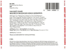 Laden Sie das Bild in den Galerie-Viewer, Maureen McGovern : Naughty Baby (Maureen McGovern Sings Gershwin) (CD, Album)
