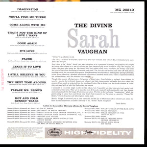 Sarah Vaughan : The Divine Sarah Vaughan (LP, Album, Mono)