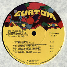 Load image into Gallery viewer, Curtis Mayfield : Do It All Night (LP, Album, Jac)
