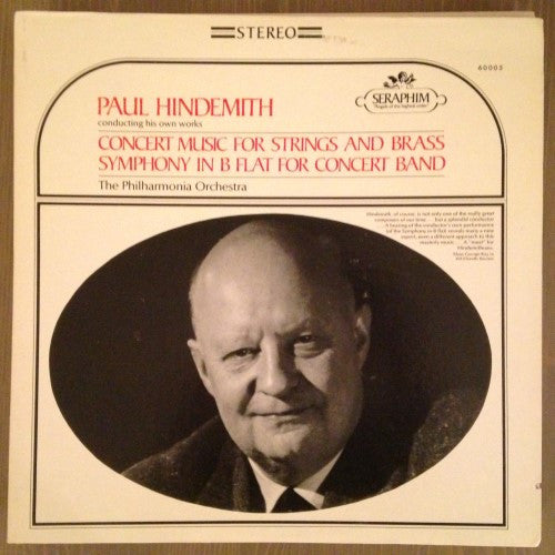 Paul Hindemith - The Philharmonia Orchestra* : Concert Music For Strings And Brass / Symphony In B Flat For Concert Band (LP, Album, RE)