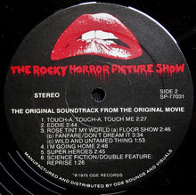 Load image into Gallery viewer, "The Rocky Horror Picture Show" Original Cast : The Rocky Horror Picture Show (LP, Album, RE, Hub)
