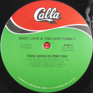 Rudy Love And The Love Family : This Song Is For You (LP, Album)