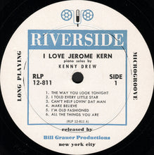 Load image into Gallery viewer, Kenny Drew : I Love Jerome Kern (LP, Album, Mono)
