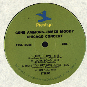 Ammons* & Moody* : Chicago Concert (LP, Album)