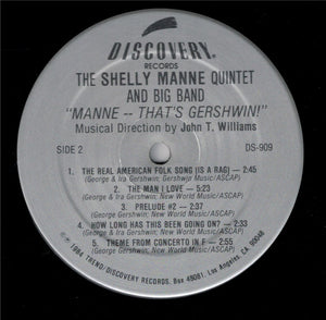 The Shelly Manne Quintet And Big Band : Manne -- That's Gershwin! (LP, Album, RE)
