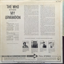 Laden Sie das Bild in den Galerie-Viewer, The Who : The Who Sings My Generation (LP, Album, Pin)

